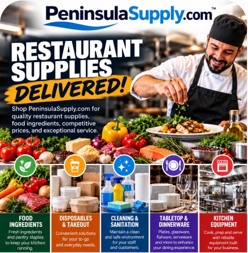 Peninsula Supply restaurant supplies and delivery services